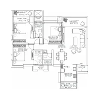 Tulip Infinity Evana Punawale 3 BHK Floor Plan Image